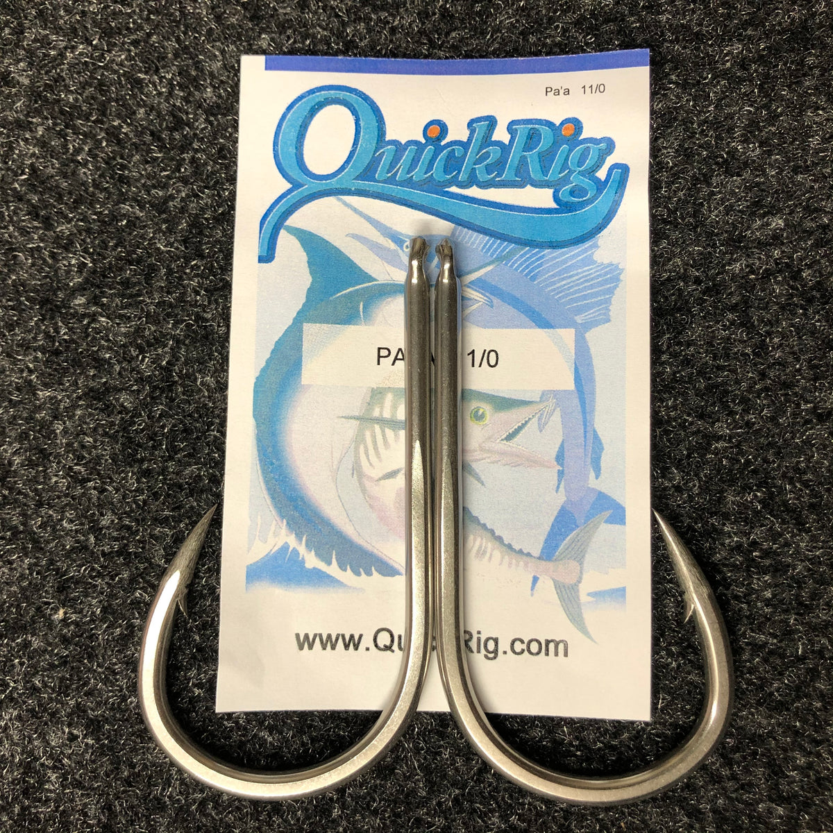 Quick Rig 11/0 Pa’a. Specialty Swordfish Hook with Polished Eyes SwordfishGear