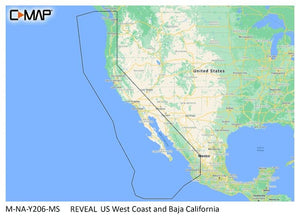 C-Map Reveal Coastal US West Coast and Baja California