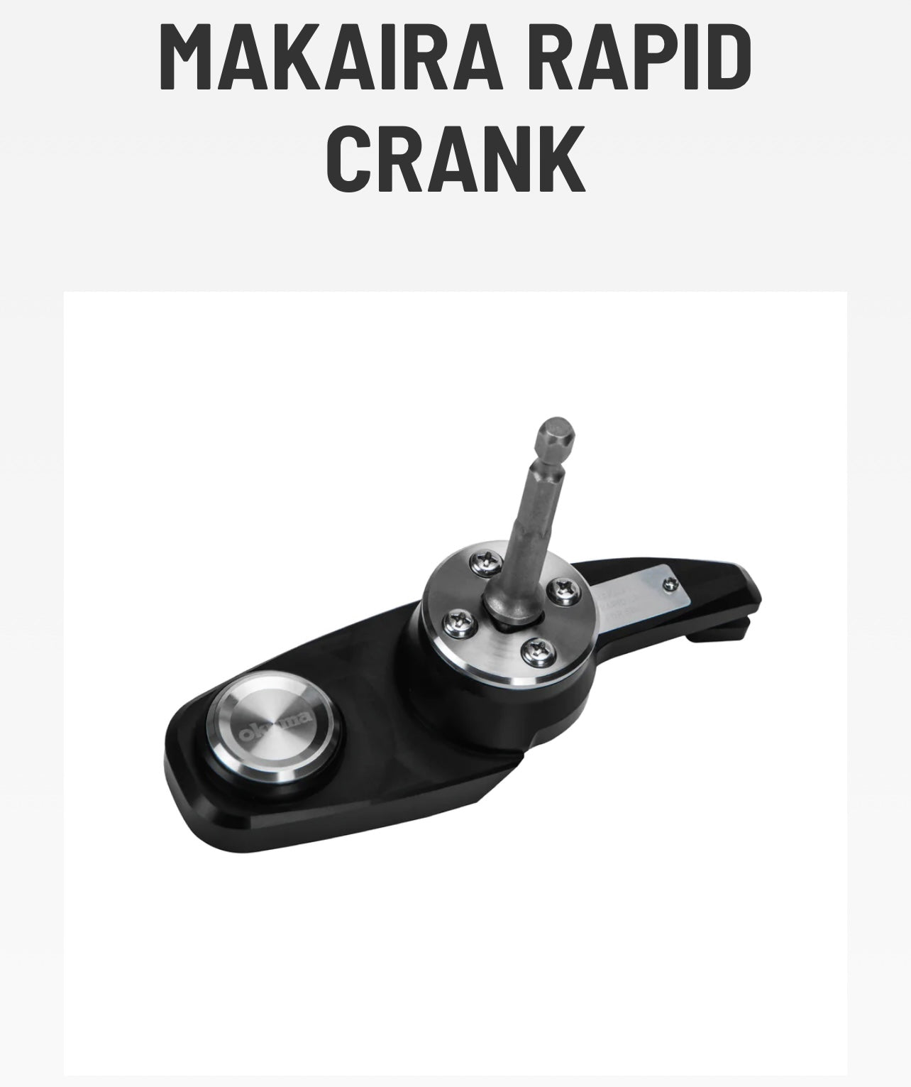 Okuma Rapid Crank (counterbalanced drill adapter) – SwordfishGear